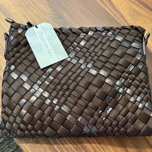 Brand new preneLOVE Charlotte Woven Crossbody Espresso and Metallic Black